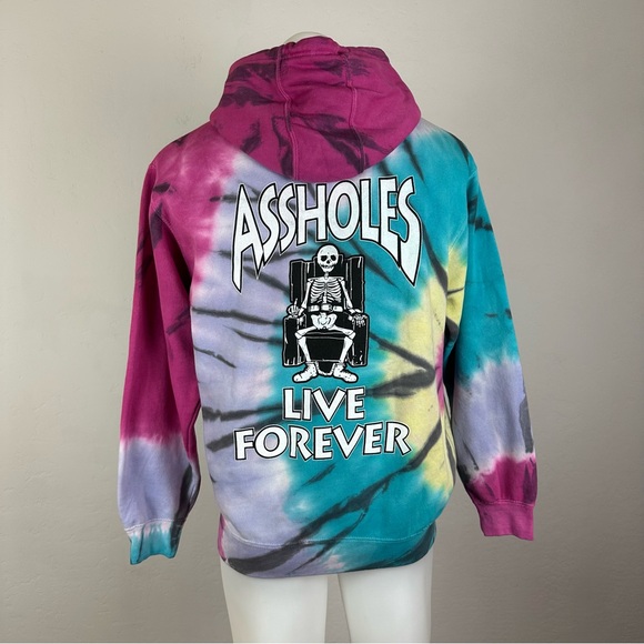 assholes live forever Other - A$$holes Live Forever Men’s Tie-Dye Skeleton Graphic Hoodie
